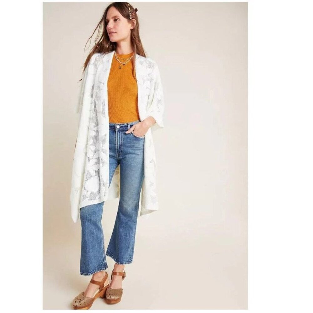 Anthropologie Akemi + Kin Floral Knit Kimono Boho